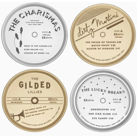 New Kate Spade Two of a Kind Coasters, Set of Four NIB - Picture 1 of 1